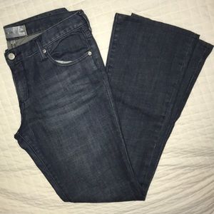 Paper denim & cloth low rise boot cut jeans